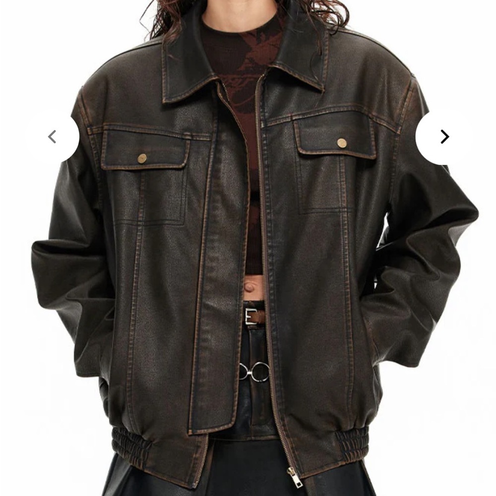 Fibfix vintage Brown Leather Jacket